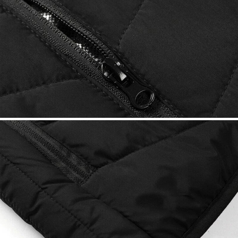 TENGOO HV-02 Unisex 2 Places Heating Vest 3-Gears Heated Jackets USB Electric Thermal Clothing Winter Warm Vest Outdoor Heat Coat Clothing