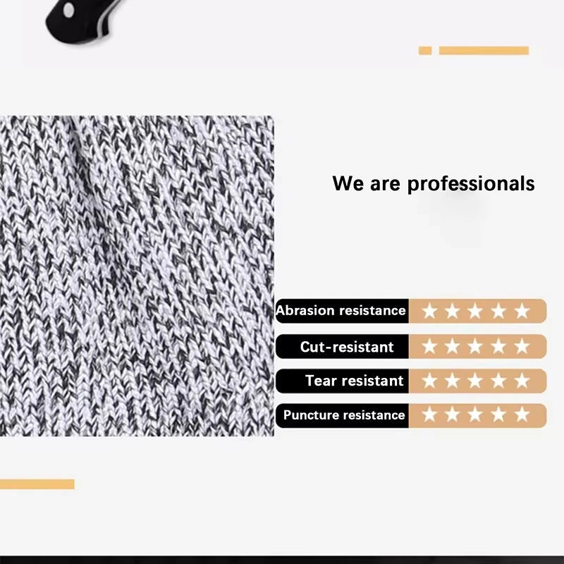 IPRee Level 5 Cut Proof Stab Resistant Wire Metal Glove Kitchen Fishing Cuts Gloves for Oyster Shucking Fish Gardening Safety Gloves