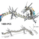 KY8093 White Hurricane Dragon Model MOC Building Block Brick Assembly Kit 1485PCS Creative Bricks Set for Children Gifts