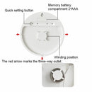 AGSIVO 10 Inch Digital Wall Clock With Remote Controller / Dual Alarm Clock / Calendar / Temperature / Humidity / Count Down for Home and Office