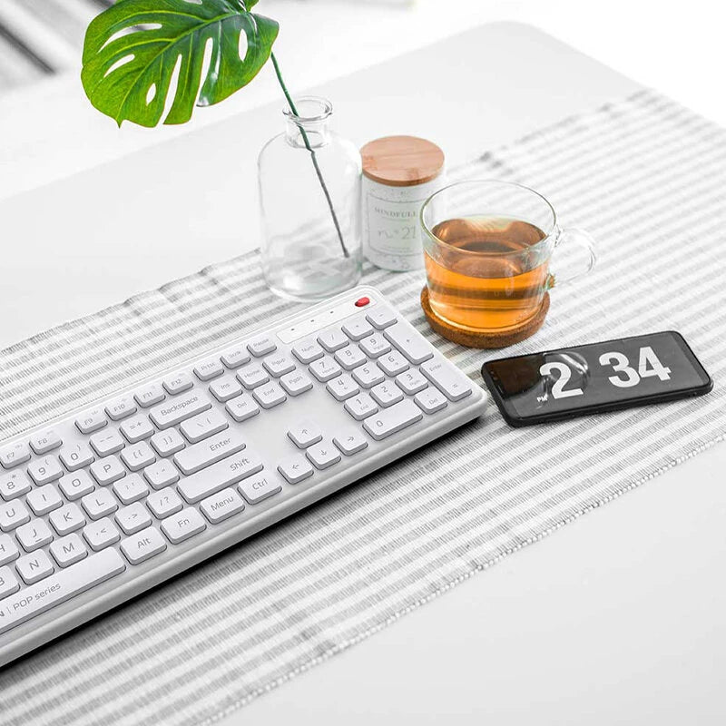 Xiaomi MIIIW 104-keys Wireless Keybaord and Mouse Kit 1600/1200/800DPI Mute Mice and Mechanical-feeling Keyboards Combo for PC Laptop Computer