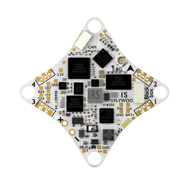 25.5 x25.5mm FLYWOO GOKU F405 ERVT 1S ELRS Flight Controller 5V BEC & 5A 5in1 ESC Built-in 400mw VTX for RC FPV Racing Drone