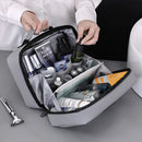IPRee Men's Makeup Bag 3 Layer Elite Series Large Capacity Men's Toiletry Bag Travel Essentials Portable Premium Cosmetics Organizer Bag