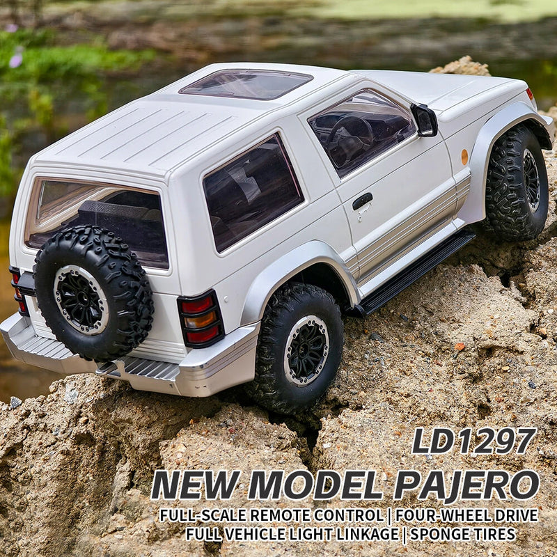 LDRC 1297 RTR Pajero 1/14 4WD RC Car LED Light Off-Road Truck Climbing Rock Crawler Full Proportional Vehicles Models Remote Control Toys