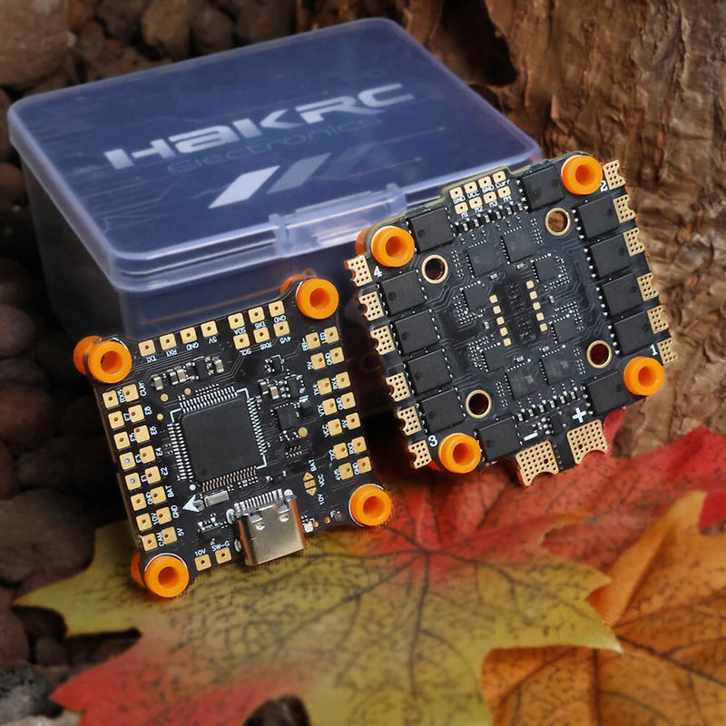 30.5x30.5mm HAKRC 45A F4V2 Stack F4 Flight Controller 2-6S with 5V 10V BEC & 45A BLHeli_S 4in1 Brushless ESC for RC Drone FPV Racing
