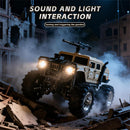 TRASPED HG4-469 RTR 1/64 2.4G RWD Mini H1 Alloy Army Military Truck RC Car Off-Road LED Light Three Speed Support App Remote Control Vehicles Models Pocket Toys Desktop Collection Gift For Boys