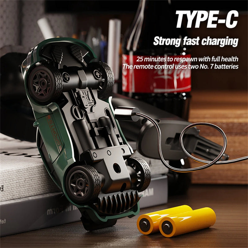 SMRC K14 RTR 1/64 2.4G 4WD Drift RC Car Mini Race LED Light Radio Control High-Speed Motor Full Proportional On-Road Racing Vehicle Model Boys Gifts Desktop Micro Toys