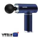 Lenovo Professional Massage Gun with Carrying Case 5-Speed Deep Tissue Percussion 6 Massage Heads for Muscle Recovery Quiet Motor for Home Gym Use