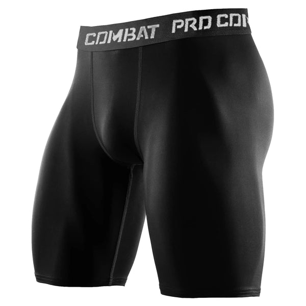 3 Pack Running Shorts Gym Workout Athletic Training Compression Underwear Cool Quick Dry Men's Underwear Long Leg Boxer Shorts