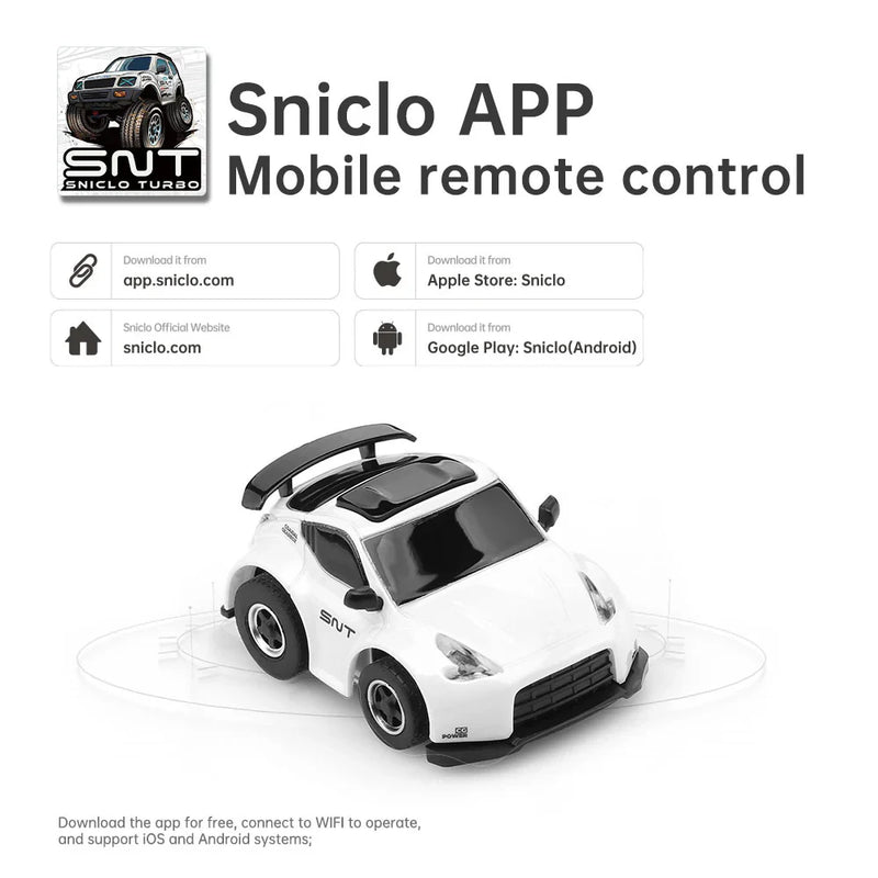 Diatone Sniclo 2009 2019 1/100 2.4G WIFI RC Car App Control Atom-Q Series Drift Desktop Micro Full Scale Remote Control On-Road Vehicles Models Toys