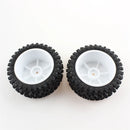 2PCS Wltoys 124007 1/12 RC Car Spare Rear Tires Wheels Rims Glued 2486 Vehicles Models Parts Accessories
