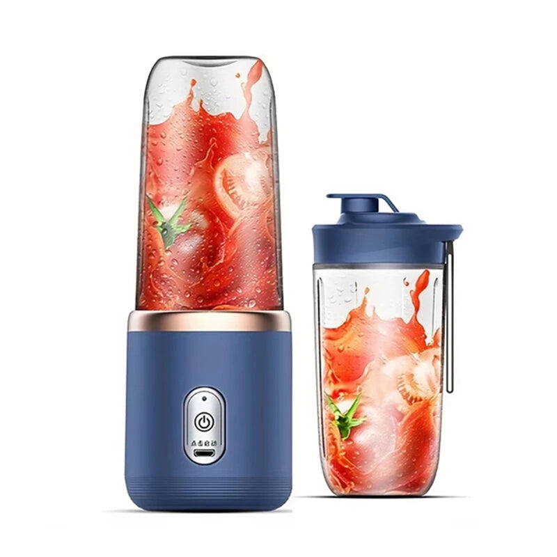 Double Cup Multifunction Usb Fruit Mixers Juicers 6 Blade Portable Electric Juicer Blender Fruit Juicer Cup Food Milkshake Juice Maker