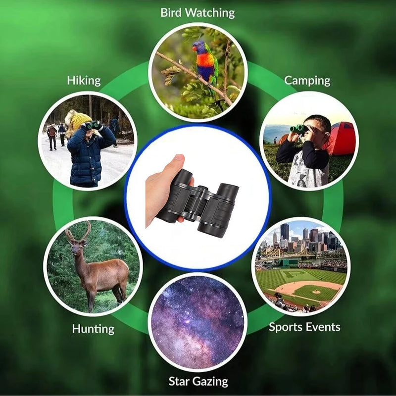 IPRee 4x30 Kids Binoculars for Age 3-12 Years Boys Girls Hunting Folding Small Telescope Birthday Gifts Educational Camping Outdoor