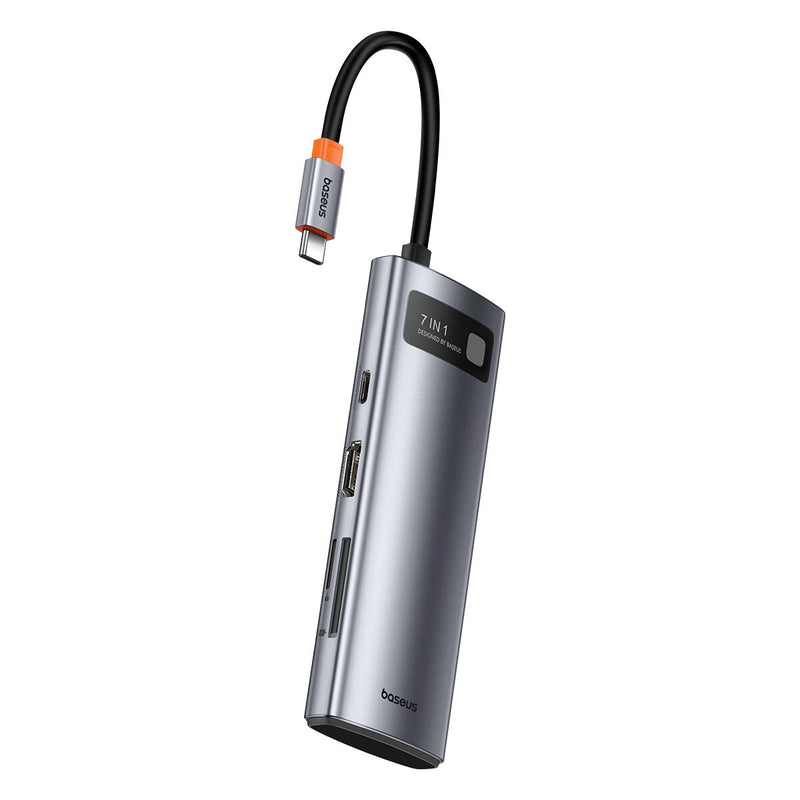 Baseus 7-in-1 Type-C Docking Station with USB3.0*3 / PD100W Type-C / 4K@60Hz HD / SD&TF Card Reader Slot for Laptop PC Computer HUAWEI XIAOMI Macbook