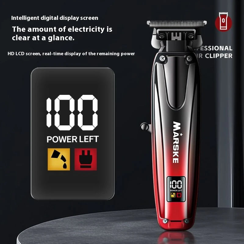 MARSKE 5053 Professional Electric Hair Clipper With Digital Display Gradient Design Suitable For Haircutting And Bald Styling