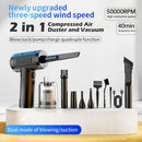 50000RPM Portable Suction Machine Dust Blower for Car Indoor Office Blowing Suction Integrated Handheld Air Pump High-Power Computer Case Keyboard Cordless Dust Blower