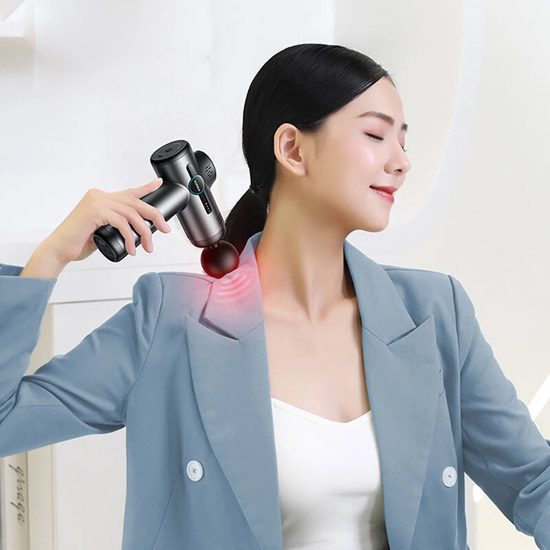 KONKA V1 Massage Gun 6 Speeds Adjustable Gear 6 Massage Heads 3200 rpm Fascia Gun Muscle Relaxation Brushed Motor