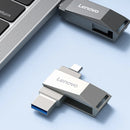 Lenovo SS370 Type-C & USB3.2 Flash Drive 256G 128G High Speed Pendrive U Disk for Laptop Phone Computer