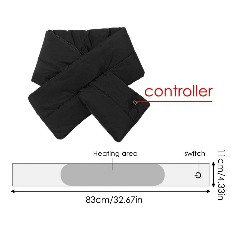 TENGOO Heating Scarf Smart Heating Scarf 3 Heating Settings Fast Heating Comfortable Heating Scarf Neck Warmer for Winter Outdoor