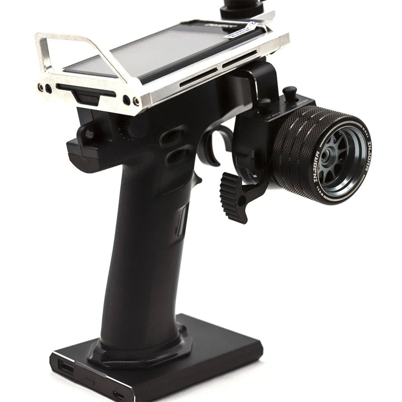 Transmitter CNC Aluminum Alloy Steering Wheel Trigger Adapter Handwheel One-Handed Control Adjustable Accessory for Flysky Noble NB4 NB4+ NB4 PRO Radio Transmitter