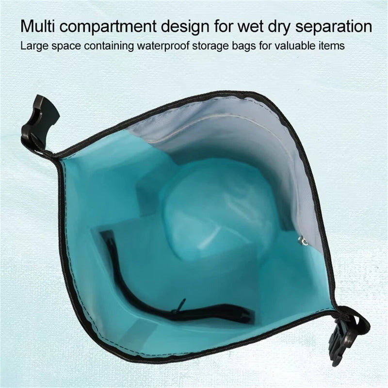WaveRite 10L/20L Carbon Fiber Waterproof Dry Bag Pack Sack Hand-Held Bucket Bag, Waterproof Bag, Beach Drifting Swimming Bag, Outdoor Backpack