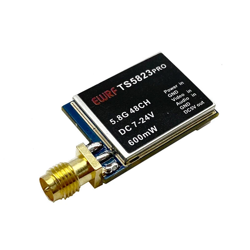 Upgraded EWRF TS5823 Pro 5.8GHz 40CH 600mW FPV Transmitter VTX With CMOS 1200TVL Camera For RC Drone