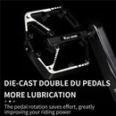 WEST BIKING DU Bearing Bicycle Pedal Anti-slip Cycling Pedal Ultralight Aluminum Alloy for MTB Bike Road Bike