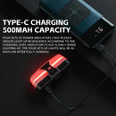 ROCKBROS REX01 Smart Brake Sensing Bike Taillight 500mAh Battery  5 Light Modes USB-C Rechargeable IPX6 Waterproof Bicycle Rear Light with Wireless Remote for Cycling