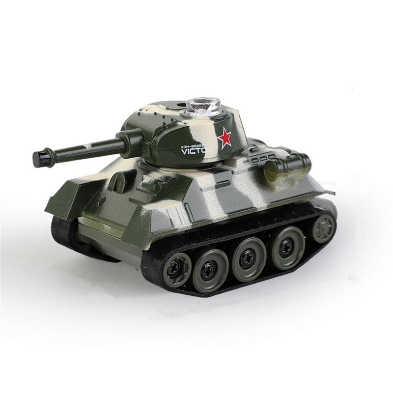 Happy Cow 777-215 2.4G 4CH Mini Radio RC Car Army Battle Infrared Tank with LED Light RTR Model Toy