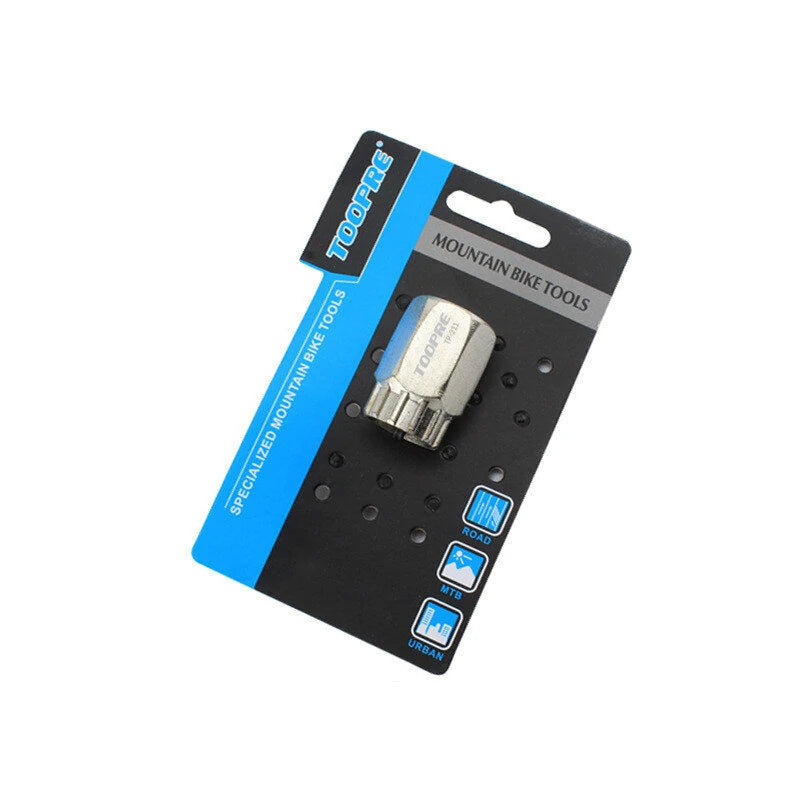 TOOPRE Bike Freewheel Remover High Carbon Steel Compatible Bicycle Spinning Cartridge Removal Tool Sleeve