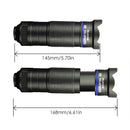 36X Phone Camera Telephoto Lens 4 In 1 Clip-on Telecope Zoom Macro Fisheye with Tripod Eyemask Storagebag Clip-On Lense for  Hiking Camping Wildlife Observation Moon Sports Game Concert Watching