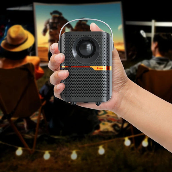 P10 Smart 4K Wifi Portable 1080P LED Projector with Remote Electronic Focusing 4-points Keystone Correction Built-in Stereo Speaker Smart Home Theater Video Player
