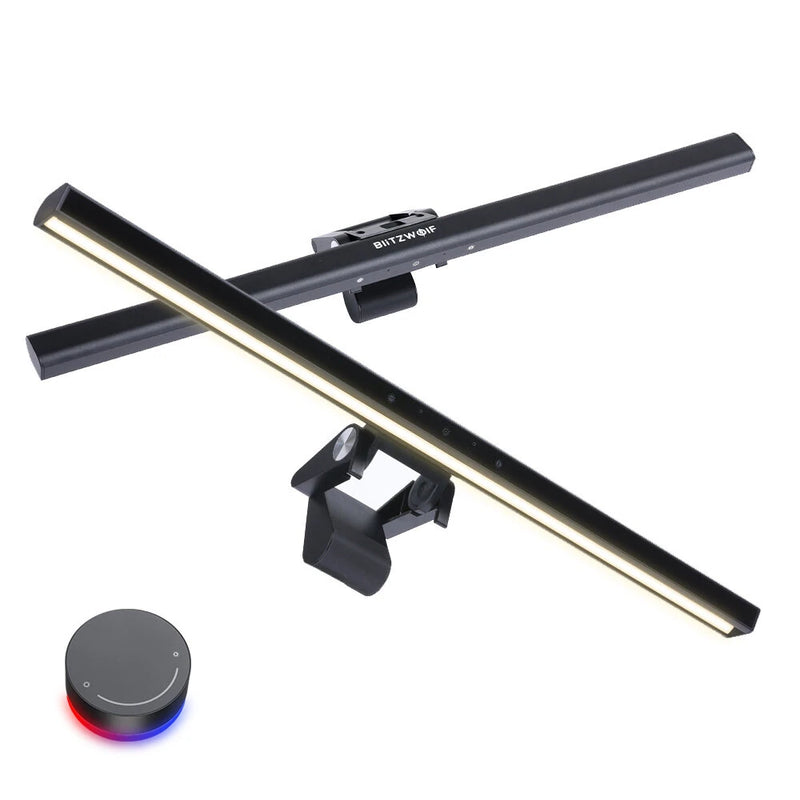 BlitzWolf BW-CML6 RGB Gaming Monitor Light Bar with Wireless Remote Control, Dynamic Pickup, Stepless Dimming/Color Temperature, Dual Light Source, Asymmetric Optical Design Eye Protection Anti-Glare for Home Office PC Computer