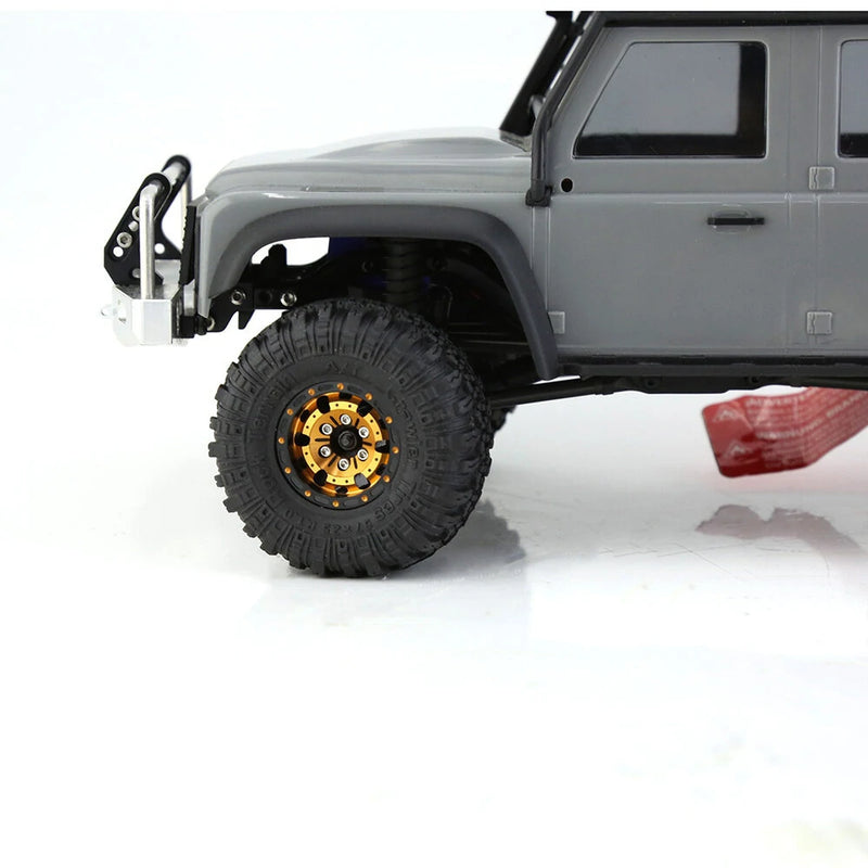 4pcs 1.0 inch Climbing Car Aluminum Alloy Hub Wasteland Wheel Tires for 1/18 TRX4M SCX24 FMS FCX18 FCX24 Furitek FX118 RC Car Parts
