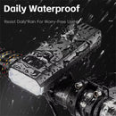 WEST BIKING 400Lm Digital Power Display Bike Headlight Waterproof Type-C Charging Flashlight 8 LED Beads High Brightness Bicycle Front Light for Road Night Riding