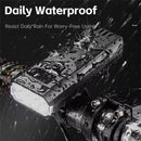 WEST BIKING 400Lm Digital Power Display Bike Headlight Waterproof Type-C Charging Flashlight 8 LED Beads High Brightness Bicycle Front Light for Road Night Riding