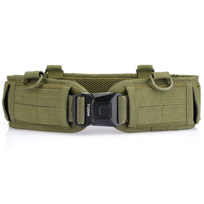 TUSHI Outdoor Tactical Belt Multifunctional Waist Seal Training Equipment Weight-Bearing Waist Seal Belt for Hiking Camping Climbing