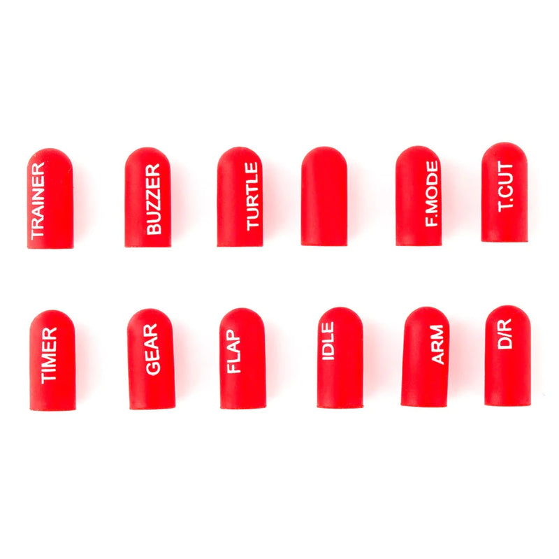 12pcs Radiomaster Labeled Silicon Switch Cover kits Short/ Long for TX16S TX12 Zorror Jumper Flysky Radio Transmitter