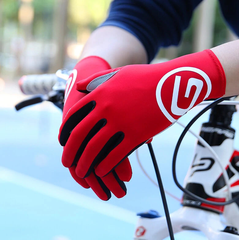 Giyo Wind Breaking Cycling Full Finger Gloves Touch Screen Anti-slip Bicycle Fabric Mittens MTB Road Bike Long Glove