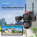 Q840 20MP 10X Optical Zoom Four Screens WiFi IP Camera Wireless Outdoor Five Lens PTZ Full Color Night Vision Auto Tracking Two-way Audio Waterproof CCTV Camera