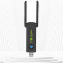 1300Mbps 2.4G/5G Dual Band USB3.0 WiFi Adapter Wifi Dongle USB Network Card Free Driver with External High Gain Dual Antenna for PC Laptop Computer