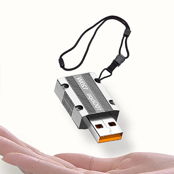 120W Type-C to USB3.0 OTG Adapter 10Gbps High-speed Transmission USB Male to Type-C Female Connector for Mobile Phone PC Laptop Tablet