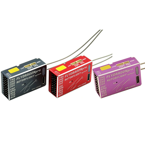 Steam FLYDRAGON Pro F722 V2.2 Gyroscope Rotorflight Upgraded Version Built-in Receiver Rescue Mode for RC Helicopter