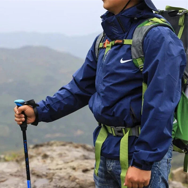 IPRee Adjustable Length Alloy Trekking Pole, High-Strength Hiking Accessory for Women and Men, Camping, Walking Sticks