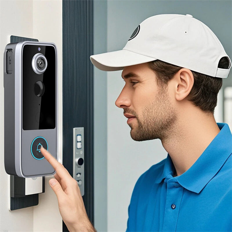 M21 1080P HD Tuya WiFi Video Doorbell Intelligent Night Vision 155 Wide Viewing 2-way Audio IP65 Waterproof 4000mAh Battery APP Remote Monitoring Visual Door Bell Supports PIR