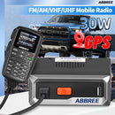 ABBREE AR-7600 V2 30W GPS Dual Band Walkie Talkie with NOAA Weather Alert Air Band Receive DTMF 500 Channels Long Range Wireless Copy Frequency Mobile Ham Radio for Car Vehicle