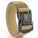 TUSHI Metal Quick Release Pluggable Buckle Tactical Belt Breathable Elastic Belt For Men Cowboy Outdoor Stretch Hunting Waistband