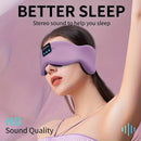 KALOAD Soft Cotton Bluetooth V5.3 HiFi Music Sleeping Eye Mask Type-C USB Charging Headband Shade Eye Mask for Travel Night Sleeping