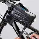TAKEZERO 1L Bicycle Bag Waterproof Bike Phone Holder Frame Front Tube Cycling Bag Phone Case Support for 4.7-6.8 Inch Touch Screen Smartphones