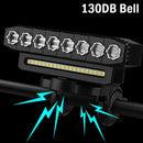 Cansses 3 in 1 4000mAh Battery Bike Headlight 6 Light Modes USB Fast Charging Waterproof Power Bank Phone Bicycle Front Light with 130db Horn for Night Cycling